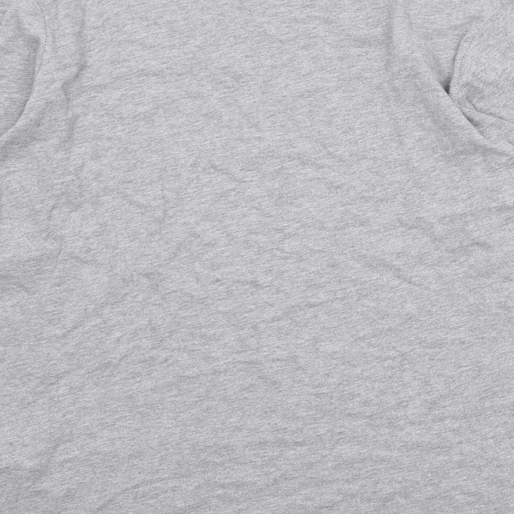 Gap Boys Grey 100% Cotton Basic T-Shirt Size 10-11 Years Round Neck Pullover