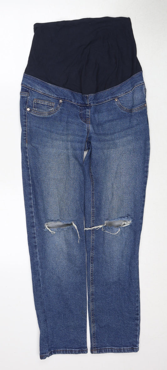 NEXT Womens Blue Cotton Straight Jeans Size 8 Slim