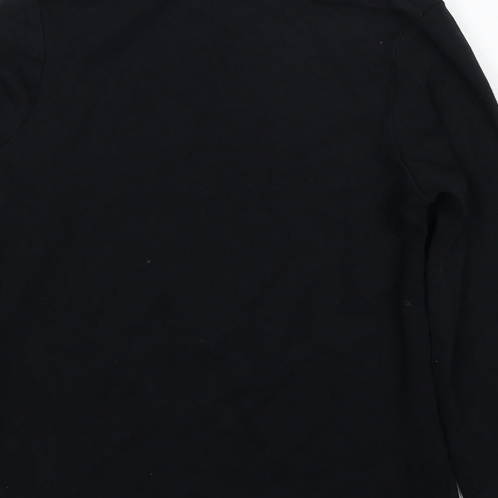 NEXT Girls Black Cotton Pullover Sweatshirt Size 9 Years Pullover - Slogan