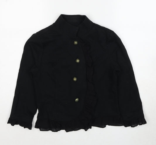 Kloois Womens Black Jacket Size S Button