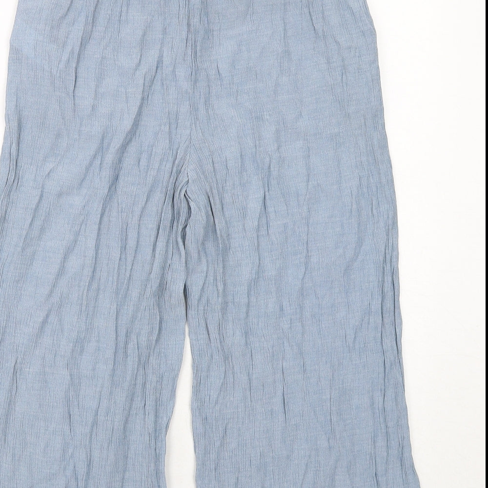 New Look Womens Blue Viscose Harem Trousers Size 14 Regular