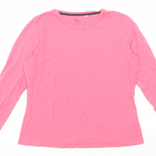 Boden Womens Pink Modal Basic T-Shirt Size M Round Neck
