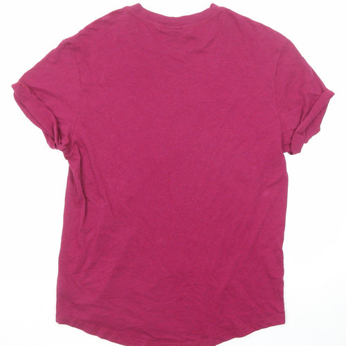 G-Star Womens Pink Cotton Basic T-Shirt Size S Crew Neck