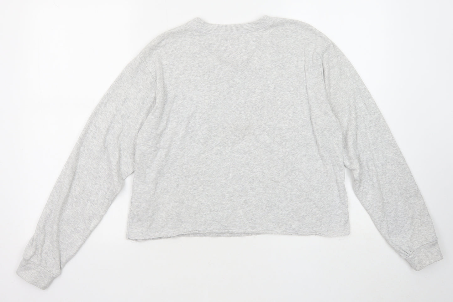 Pull&Bear Womens Grey Cotton Pullover Sweatshirt Size S Pullover - Mermaids League