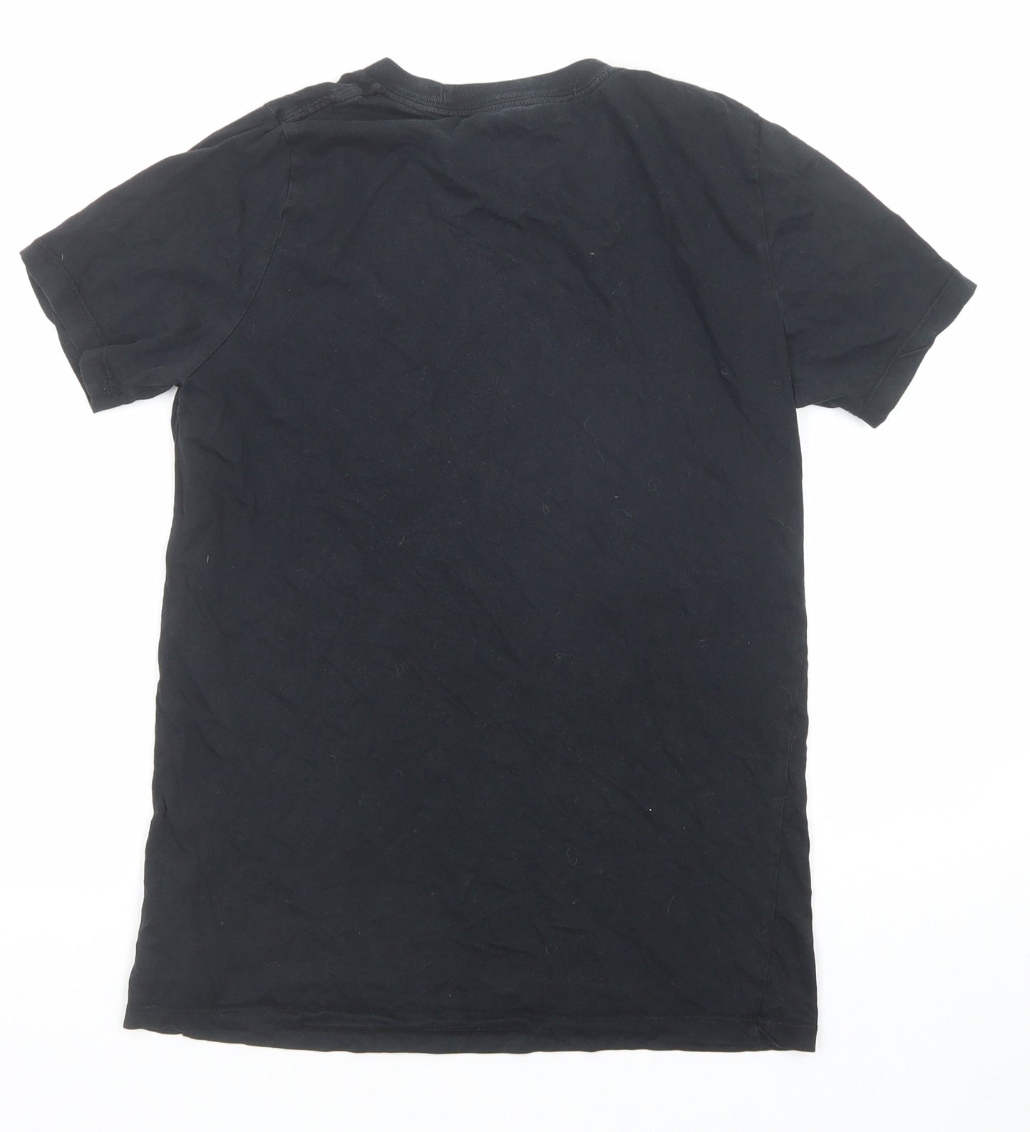 Converse Womens Black Cotton Basic T-Shirt Size M Crew Neck