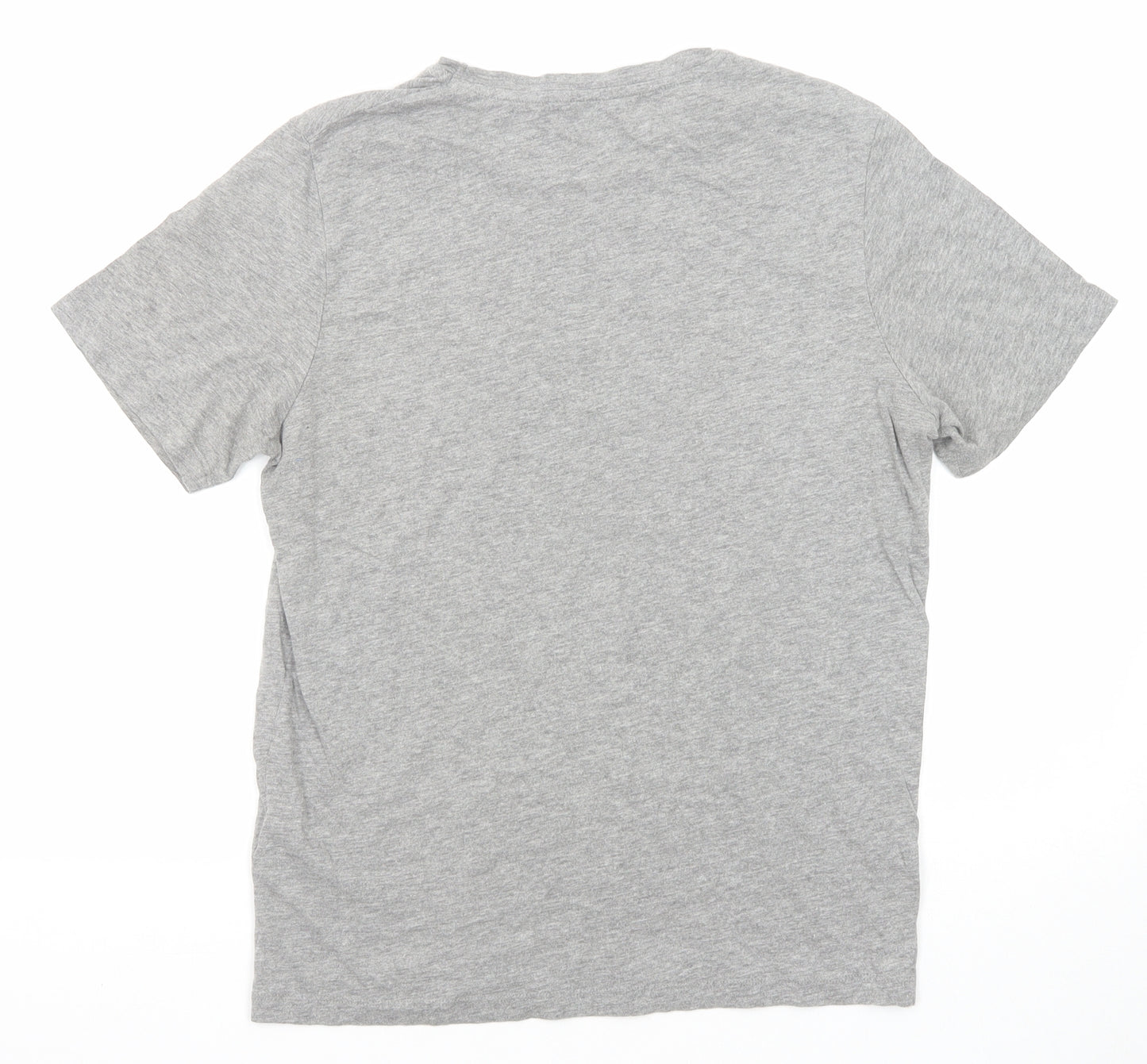 JACK & JONES Mens Grey Cotton T-Shirt Size S Round Neck