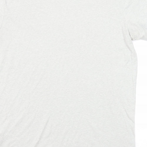 JACK & JONES Mens Grey Polyester T-Shirt Size M Round Neck