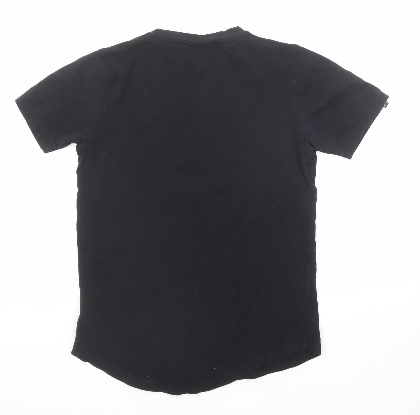 Rascal Boys Black Cotton Basic T-Shirt Size L Round Neck Pullover