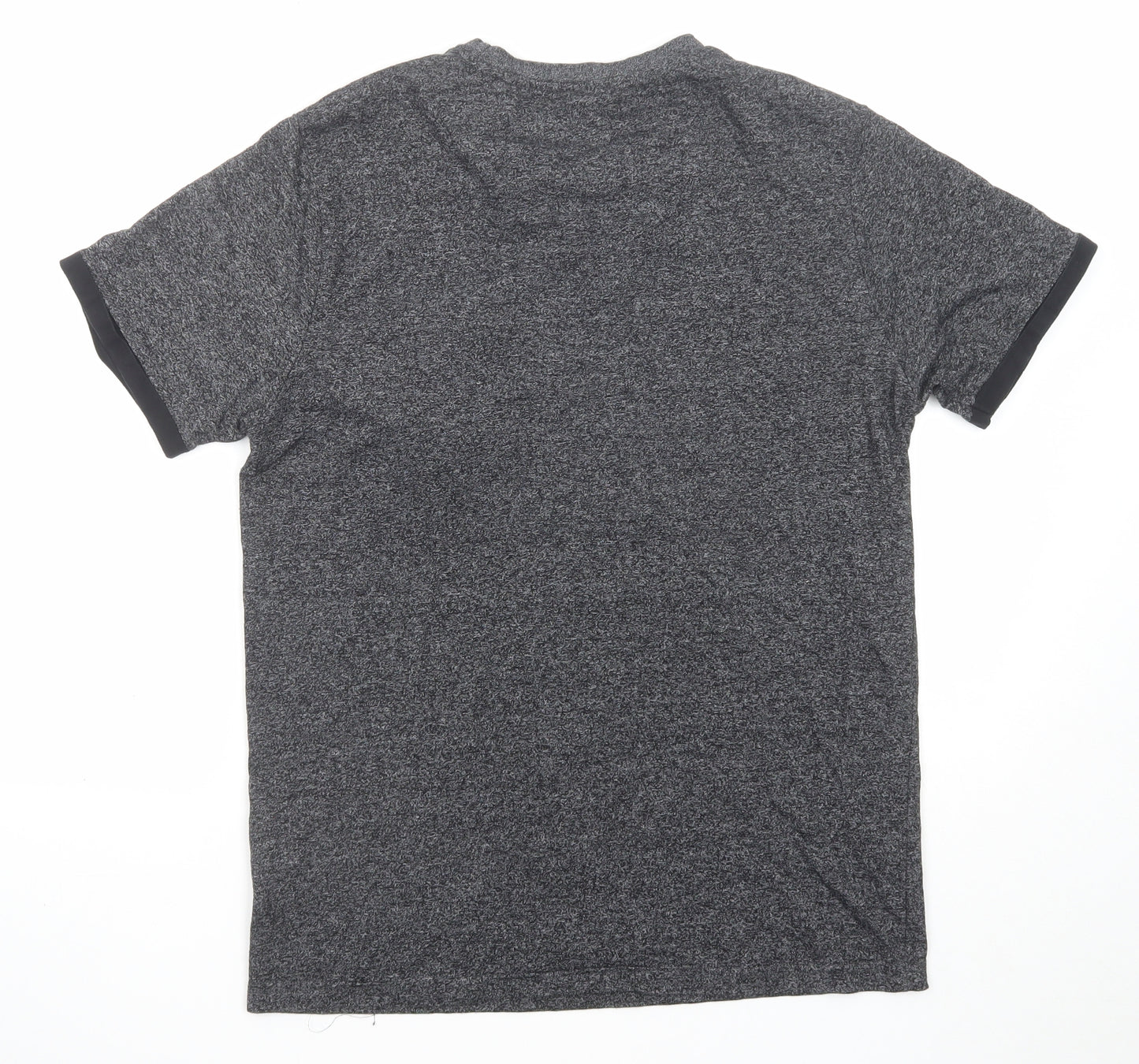 Denim & Flower Mens Grey Cotton T-Shirt Size M Round Neck