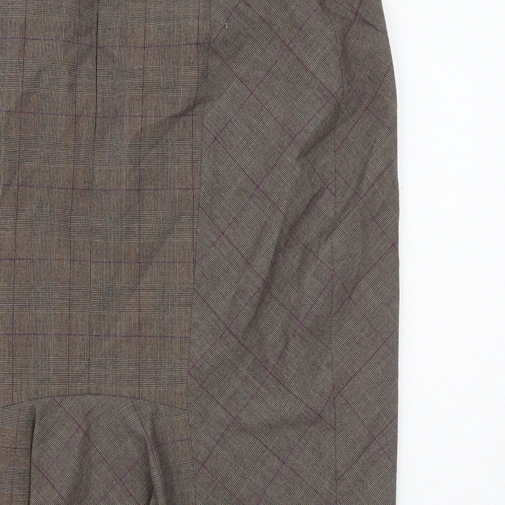 NEXT Womens Brown Polyester Straight & Pencil Skirt Size 12 Zip