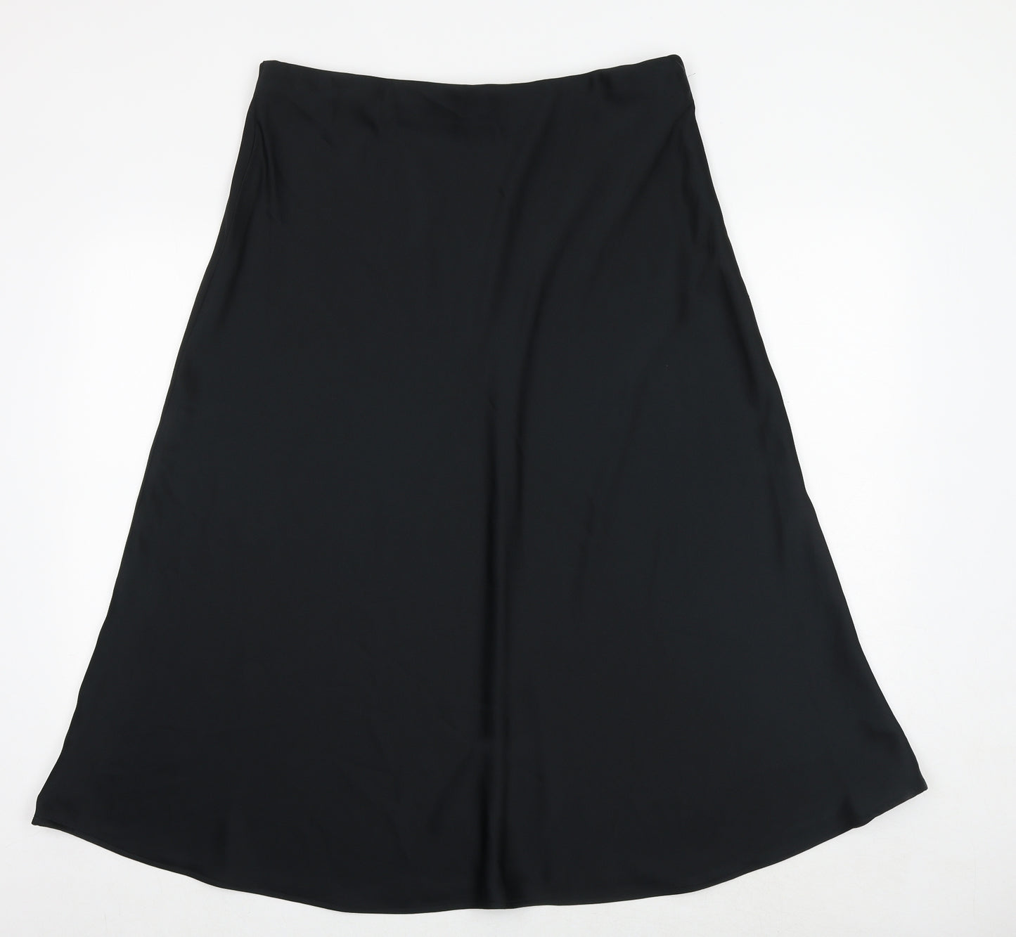 Marks and Spencer Womens Black Polyester Swing Skirt Size 16