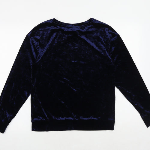 H&M Womens Blue Polyester Pullover Sweatshirt Size S Pullover