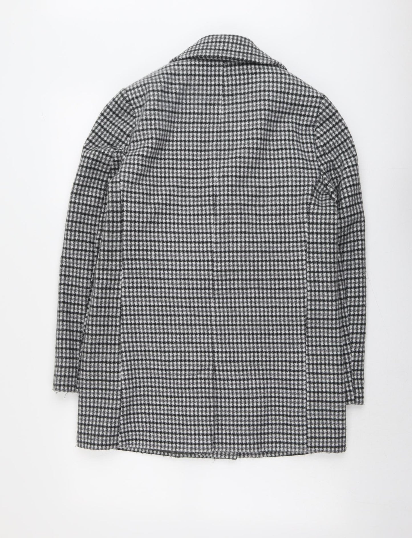Marks and Spencer Womens Grey Geometric Jacket Blazer Size 10 Button