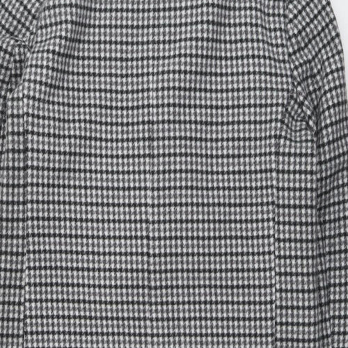 Marks and Spencer Womens Grey Geometric Jacket Blazer Size 10 Button