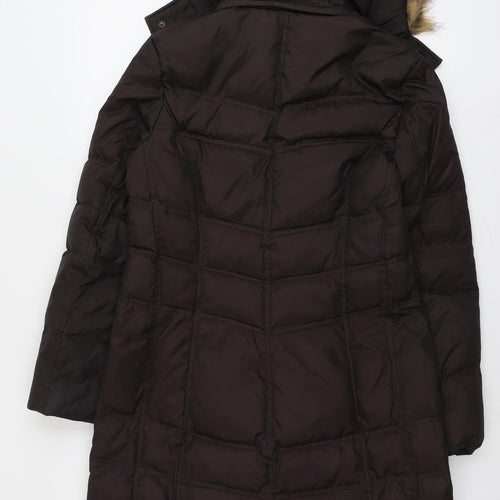 Marc New York Womens Brown Quilted Coat Size S Zip