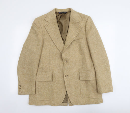 American Craftmen Mens Beige Wool Jacket Blazer Size 42 Regular