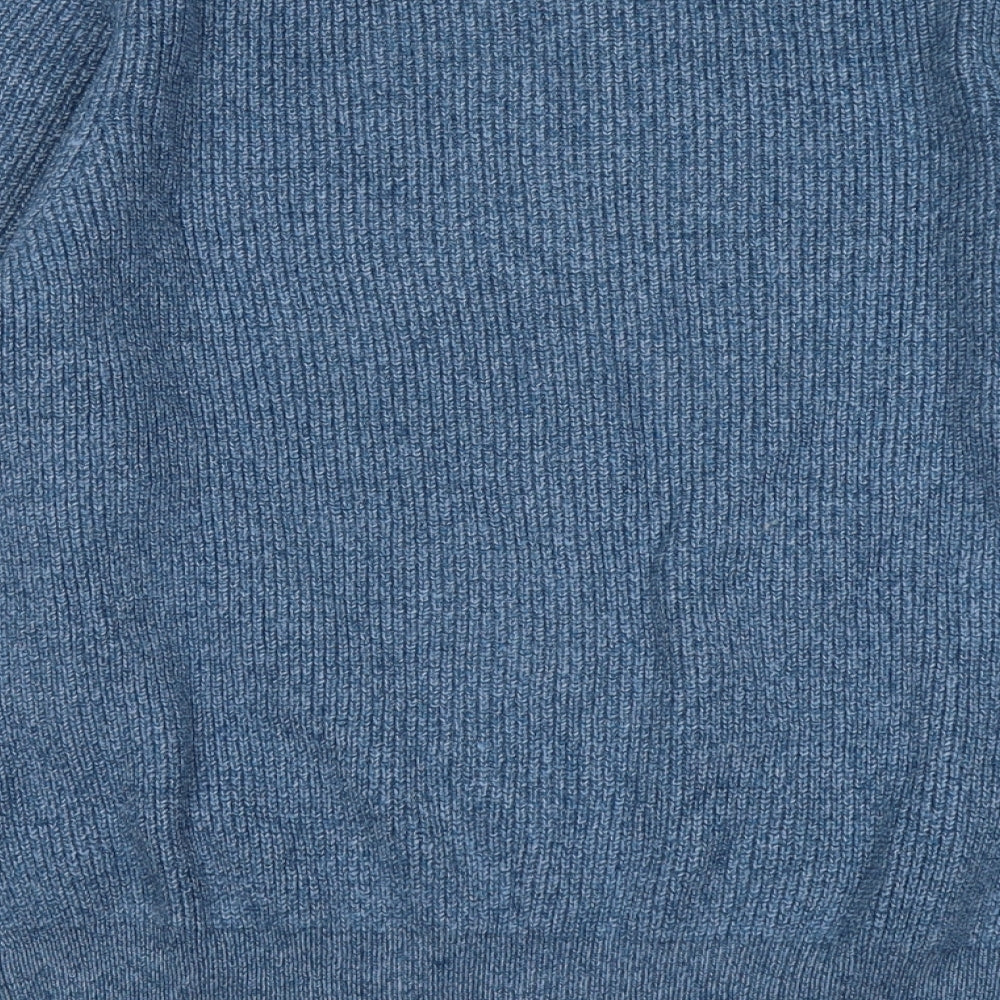 Marks and Spencer Mens Blue Round Neck Polyamide Pullover Jumper Size XL Long Sleeve