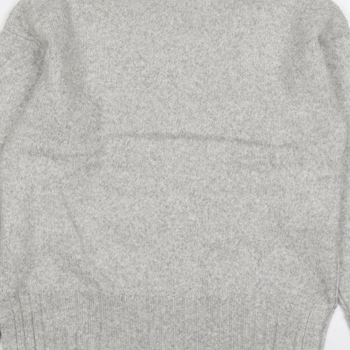 Marks and Spencer Womens Grey Round Neck Polyester Pullover Jumper Size S