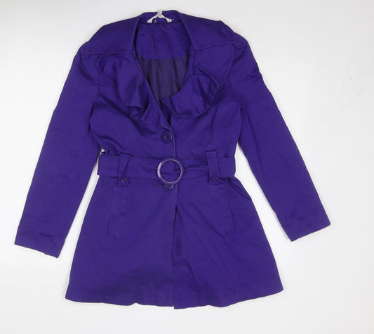 Debenhams Womens Purple Jacket Size 8 Button