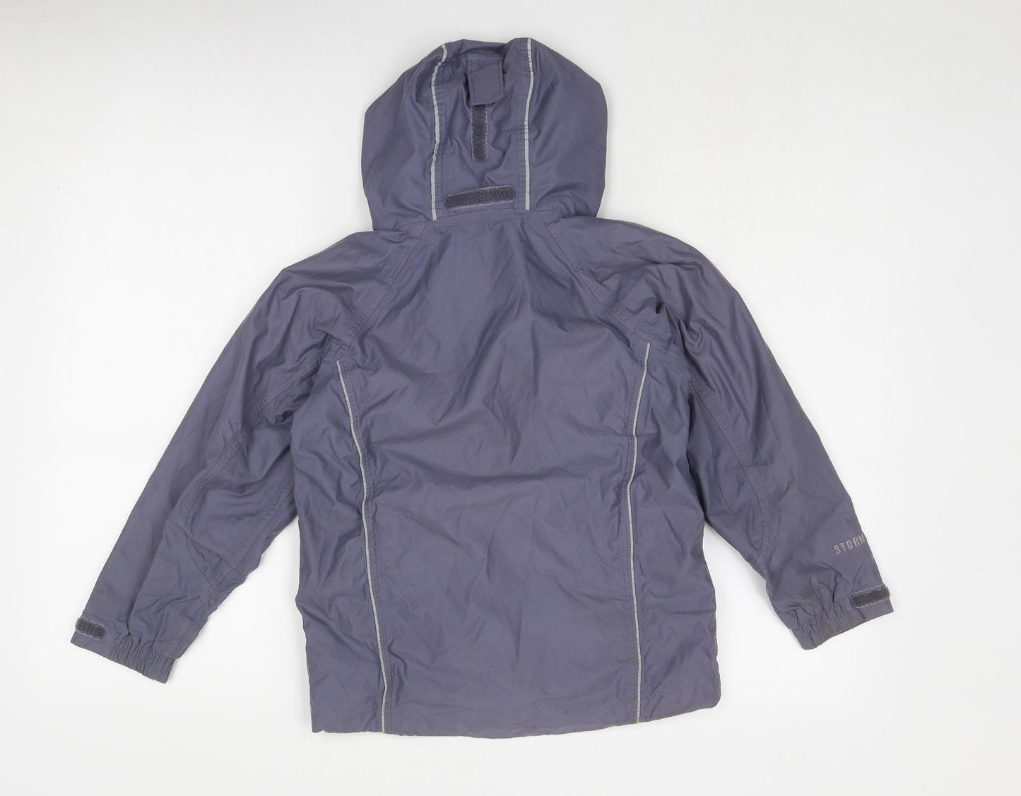 Peter Storm Girls Grey Windbreaker Jacket Size 7-8 Years Zip