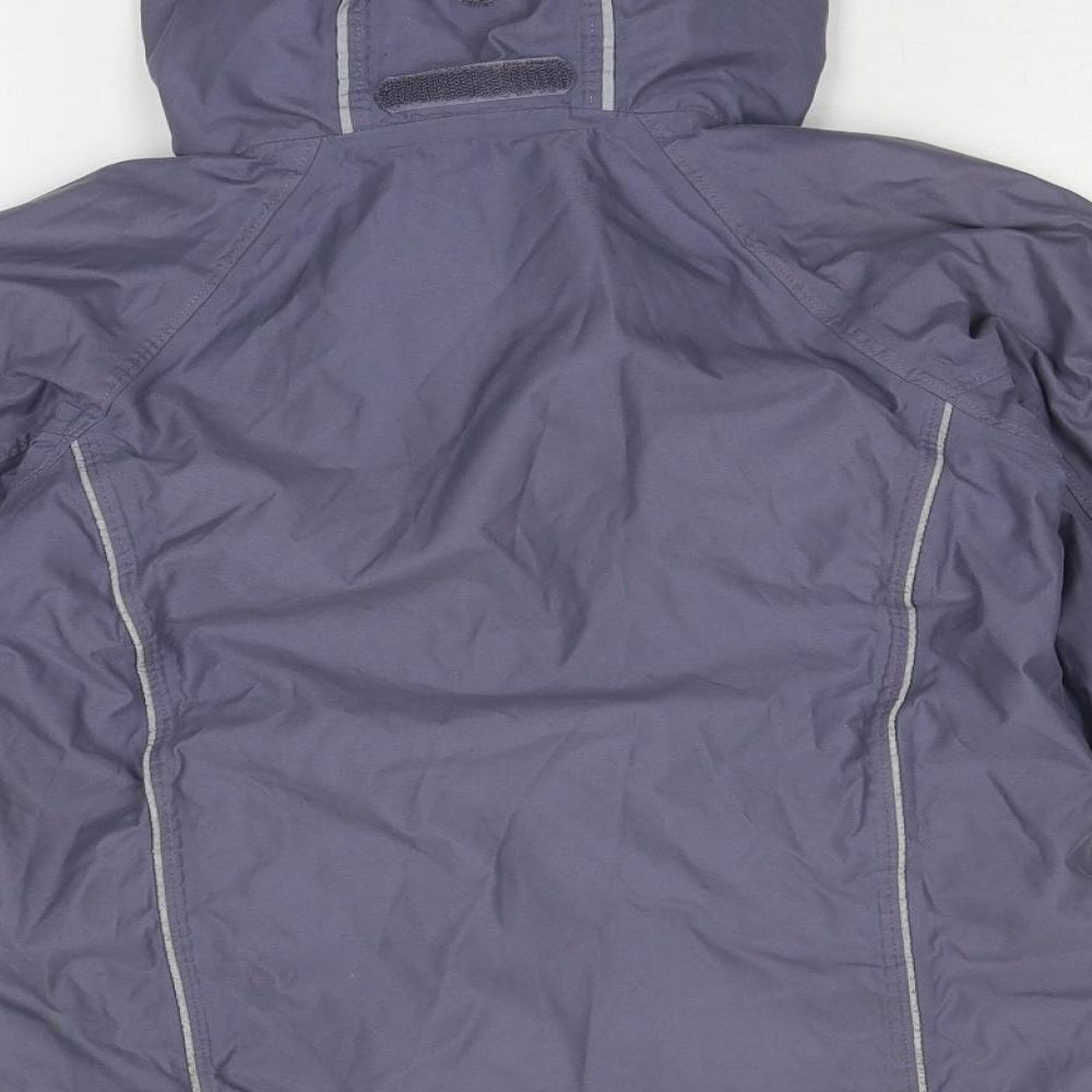 Peter Storm Girls Grey Windbreaker Jacket Size 7-8 Years Zip