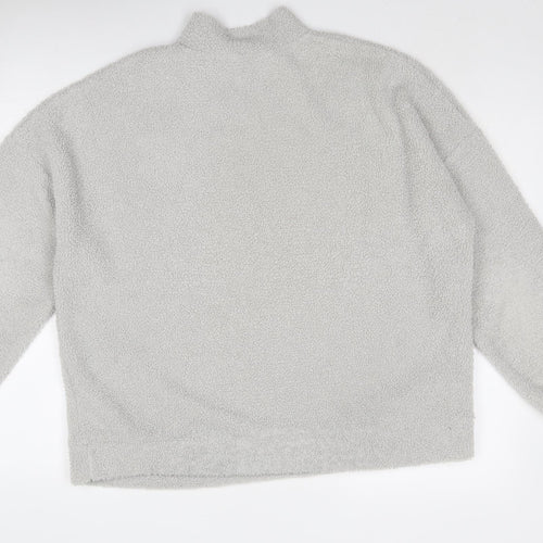 New Look Womens Grey Polyester Pullover Sweatshirt Size 16 Zip - Paris