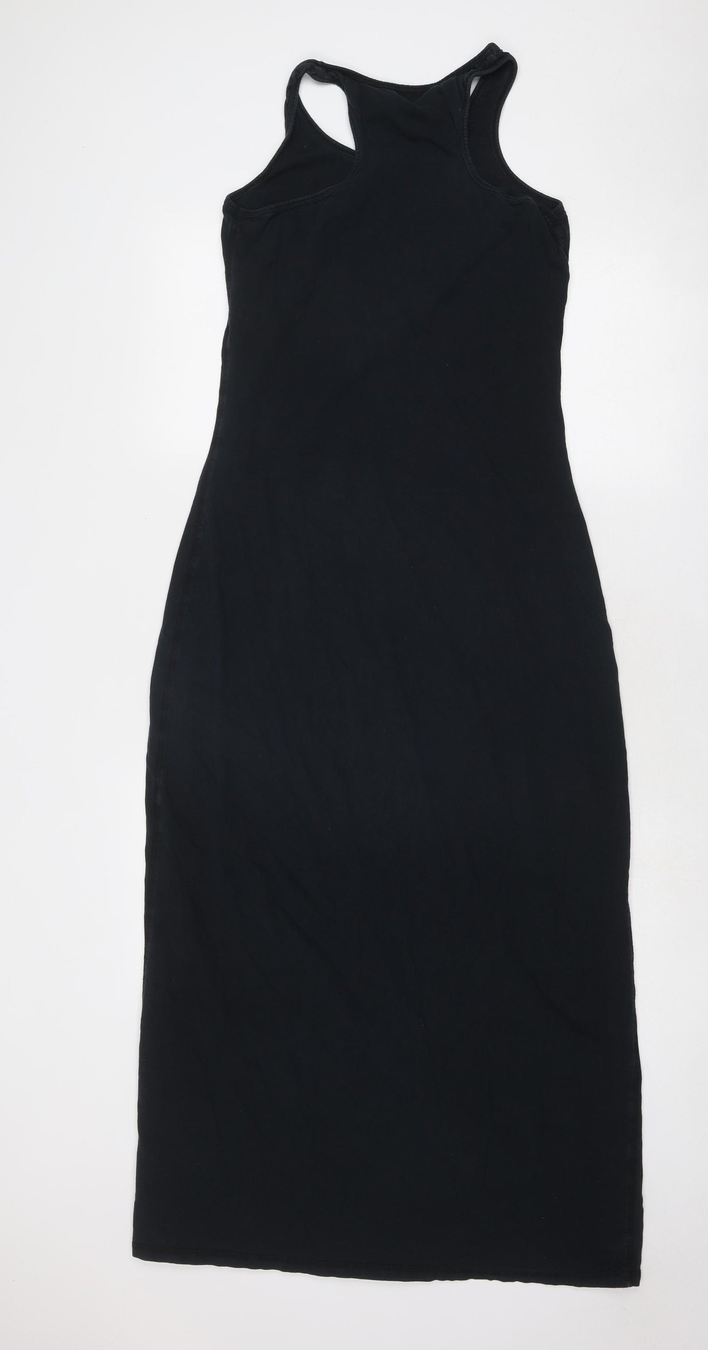 Superdry Womens Black Cotton Maxi Size M Round Neck Pullover