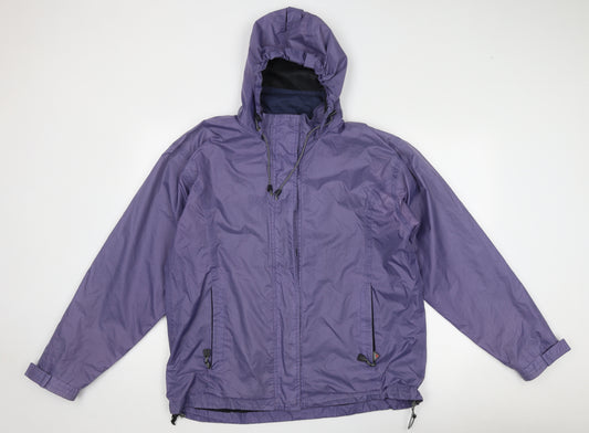 Wynnster Womens Purple Windbreaker Jacket Size 16 Zip