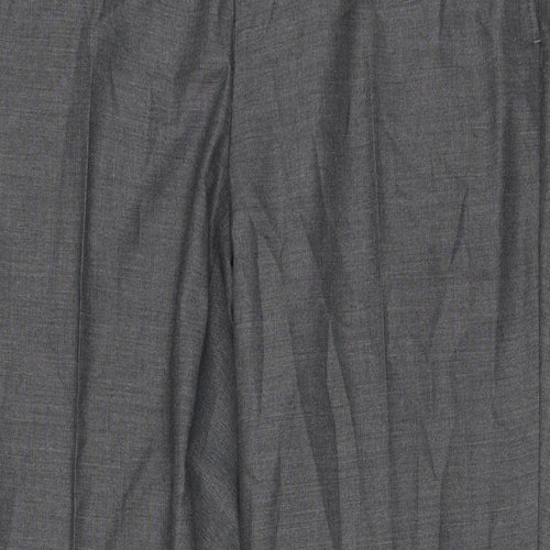 Marks and Spencer Mens Grey Polyester Dress Pants Trousers Size 34 in Regular Zip