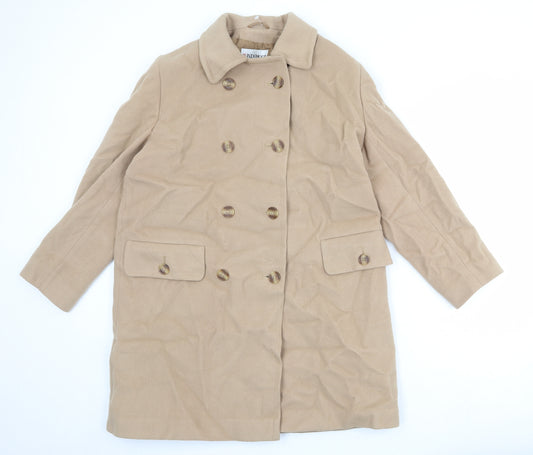 Windsmoor Womens Beige Pea Coat Coat Size 12 Button