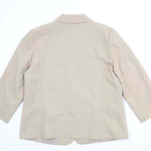 Debenhams Womens Beige Polyester Jacket Blazer Size 18