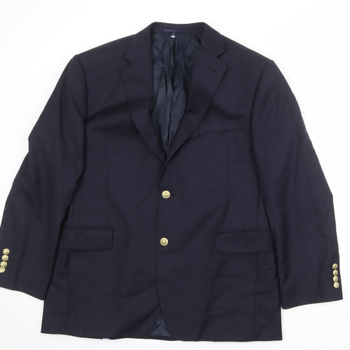 Austin Reed Mens Blue Wool Jacket Blazer Size 44 Regular