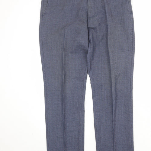 NEXT Mens Blue Polyester Trousers Size 34 in Regular Zip