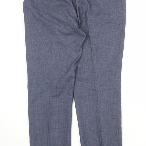 NEXT Mens Blue Polyester Trousers Size 34 in Regular Zip