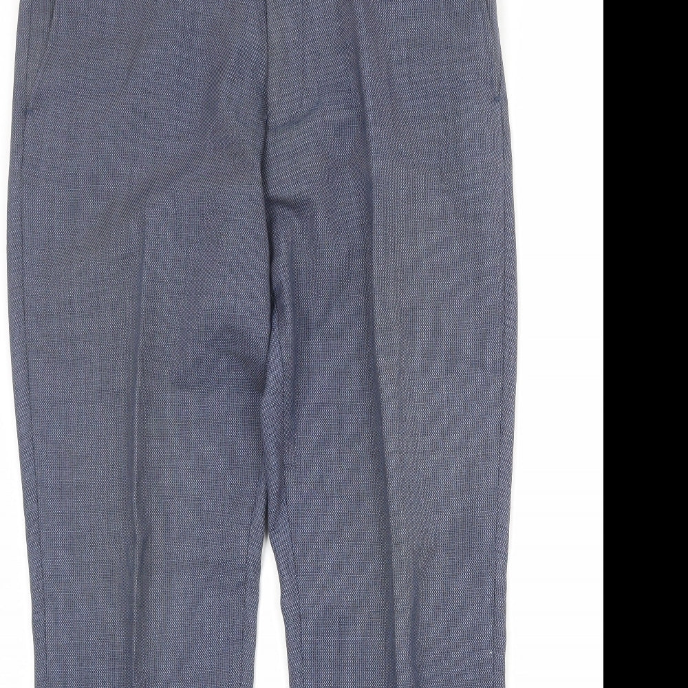 NEXT Mens Blue Polyester Trousers Size 34 in Regular Zip