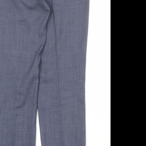 NEXT Mens Blue Polyester Trousers Size 34 in Regular Zip