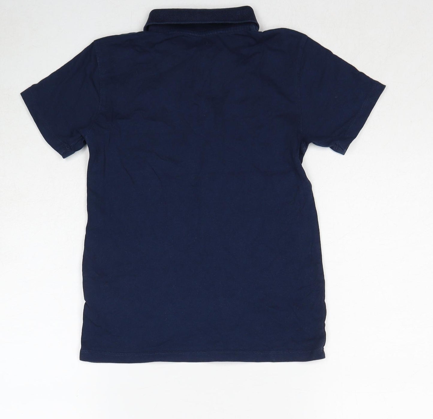 H&M Boys Blue Cotton Pullover Polo Size 7-8 Years Collared Pullover