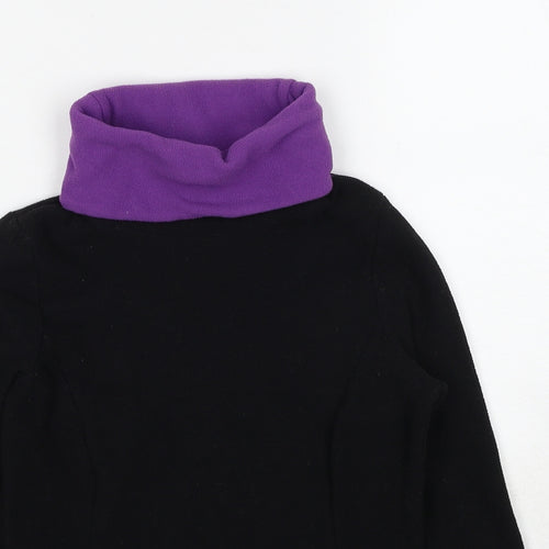 DECATHLON Womens Black Colourblock Polyester Pullover Sweatshirt Size XS Pullover