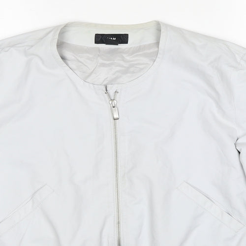 H&M Womens Grey Bomber Jacket Jacket Size 12 Zip