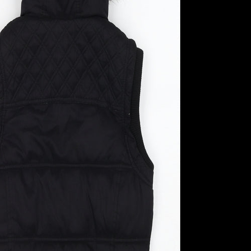 New Look Womens Black Gilet Jacket Size 8 Zip