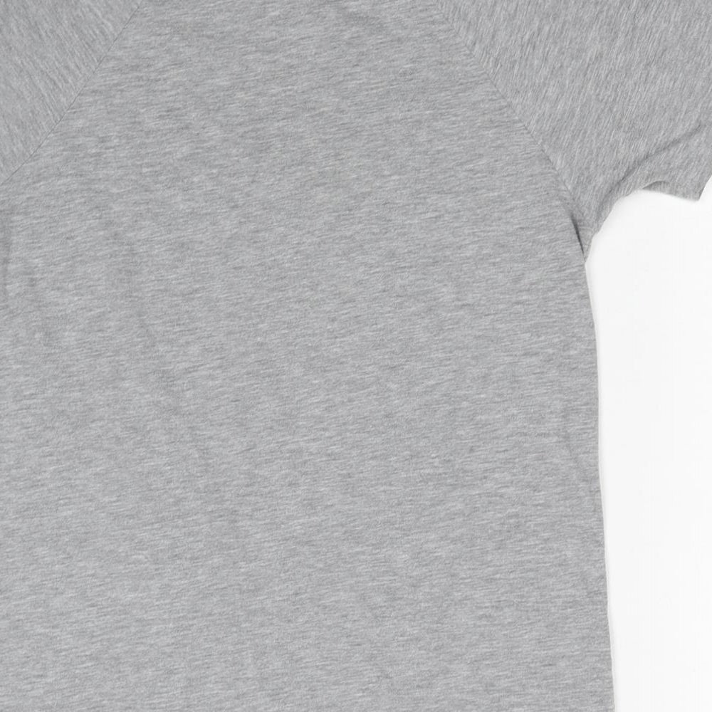 ASOS Womens Grey Cotton Basic T-Shirt Size 8 Round Neck