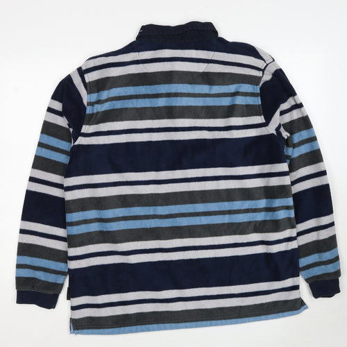 Guinness Mens Blue Striped Polyester Pullover Sweatshirt Size L