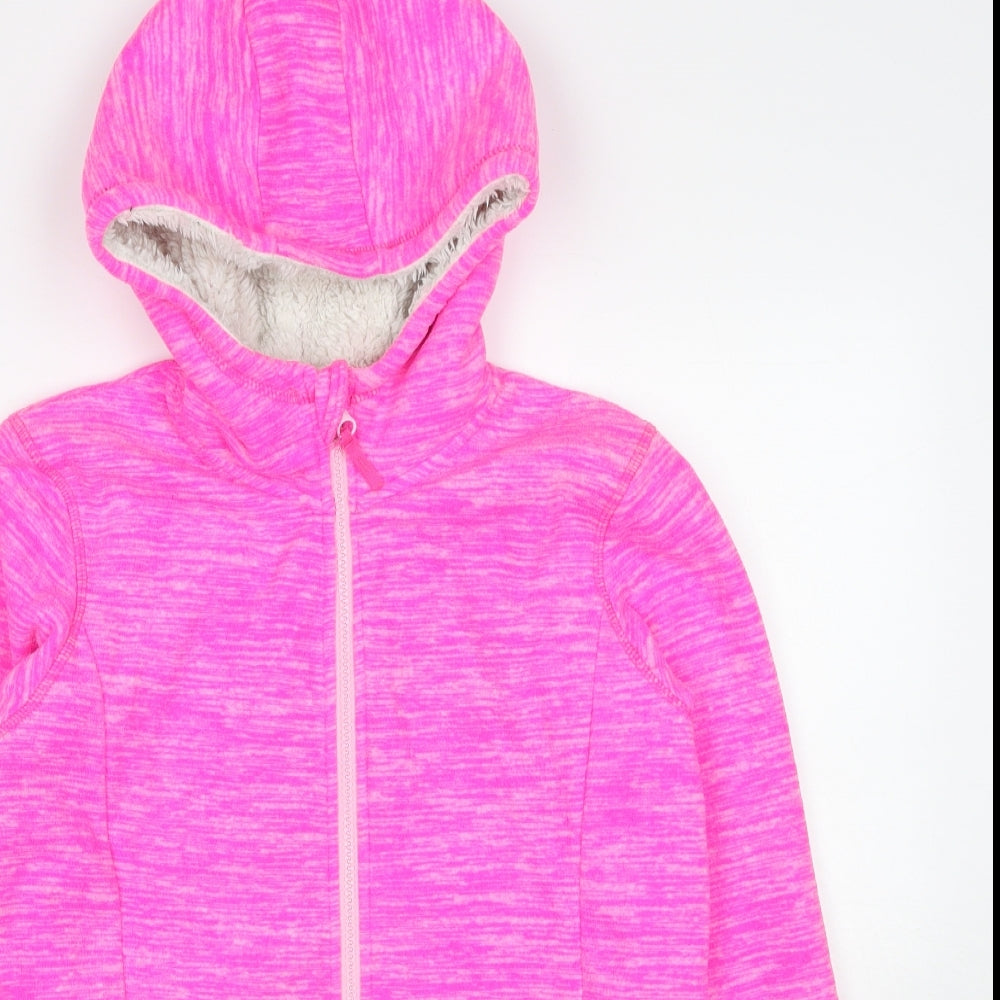Mountain Warehouse Girls Pink Jacket Size 13 Years Zip - Fluffy Lining