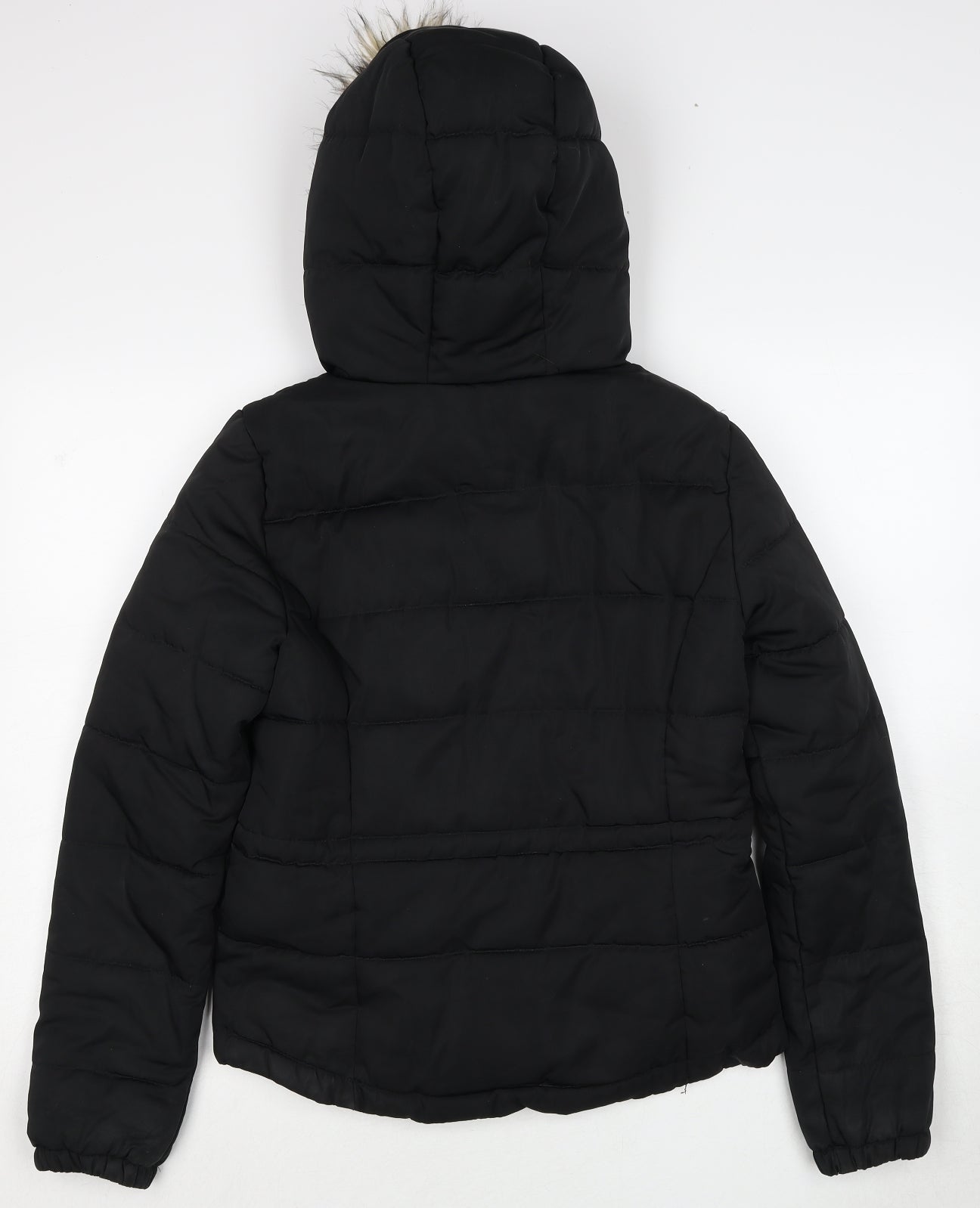 H&M Womens Black Puffer Jacket Jacket Size 8 Zip