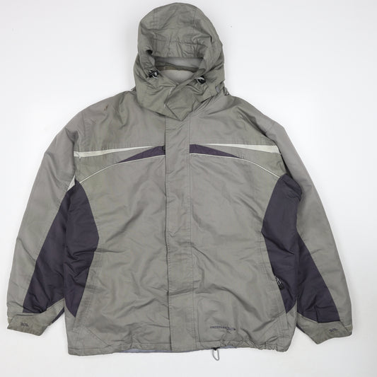 Trespass Mens Grey Jacket Size L Zip - Ski Jacket
