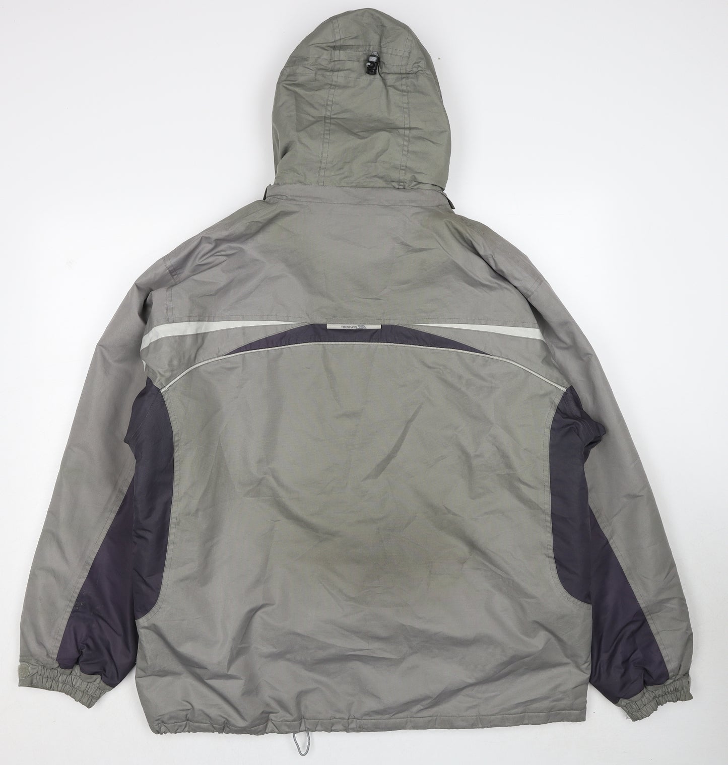 Trespass Mens Grey Jacket Size L Zip - Ski Jacket