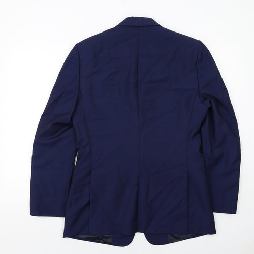 Reiss Mens Blue Wool Jacket Suit Jacket Size 40 Regular