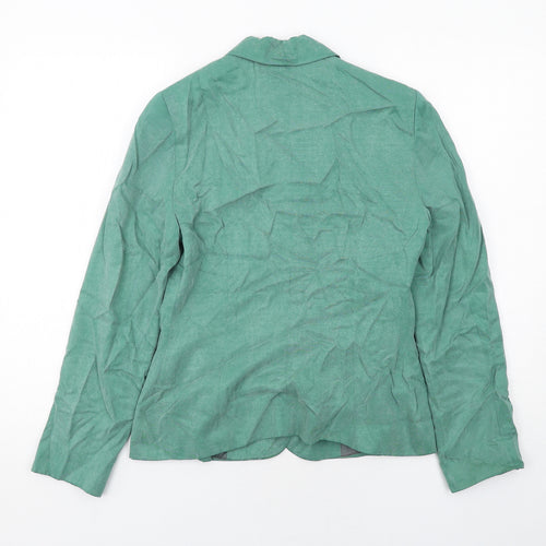 Monsoon Womens Green Jacket Blazer Size 10 Button