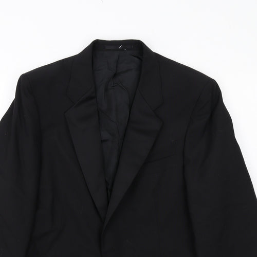 St Michael Mens Black Polyester Tuxedo Suit Jacket Size 40 Regular