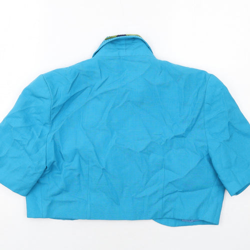 Karida Womens Blue Jacket Blazer Size 14